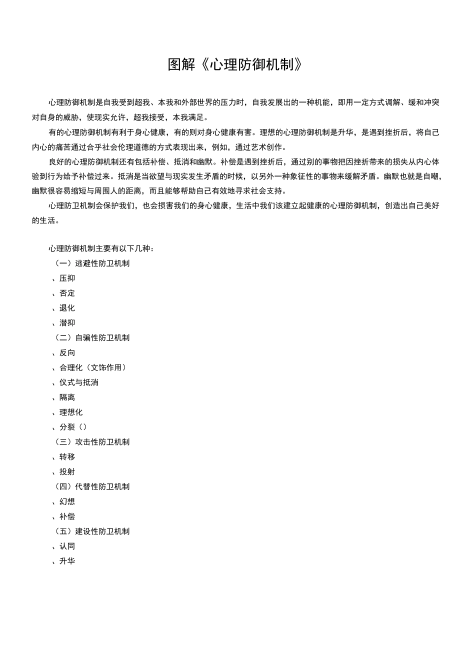 图解《心理防御机制》_第1页