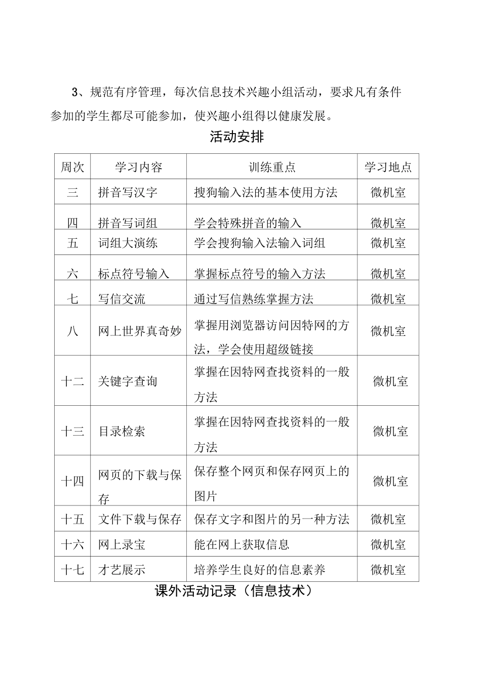 信息技术课外活动计划(计算机的基本操作)_第2页
