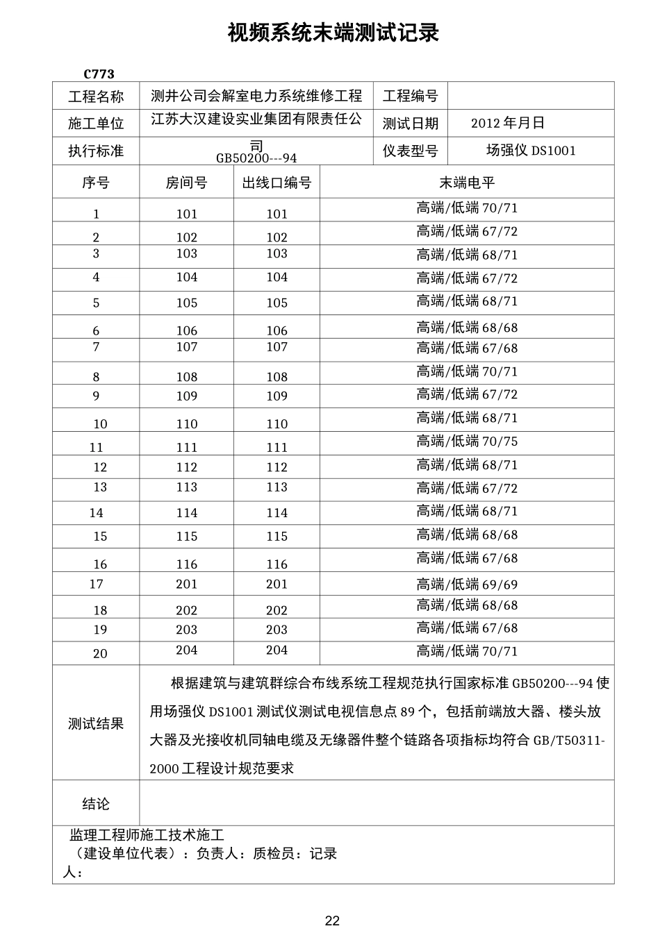 视频系统末端测试记录_第2页