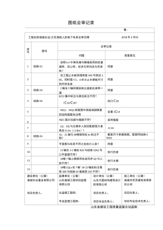 人防图纸会审记录