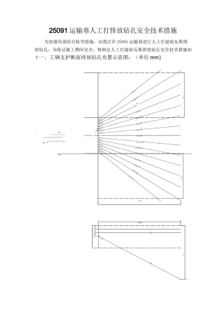 人工打排放钻孔安全技术措施