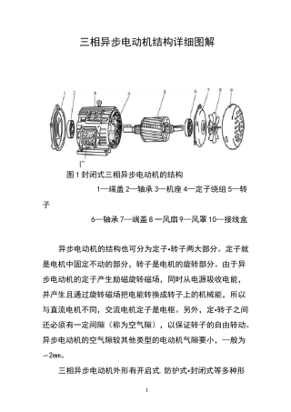 三相异步电动机结构详细图解