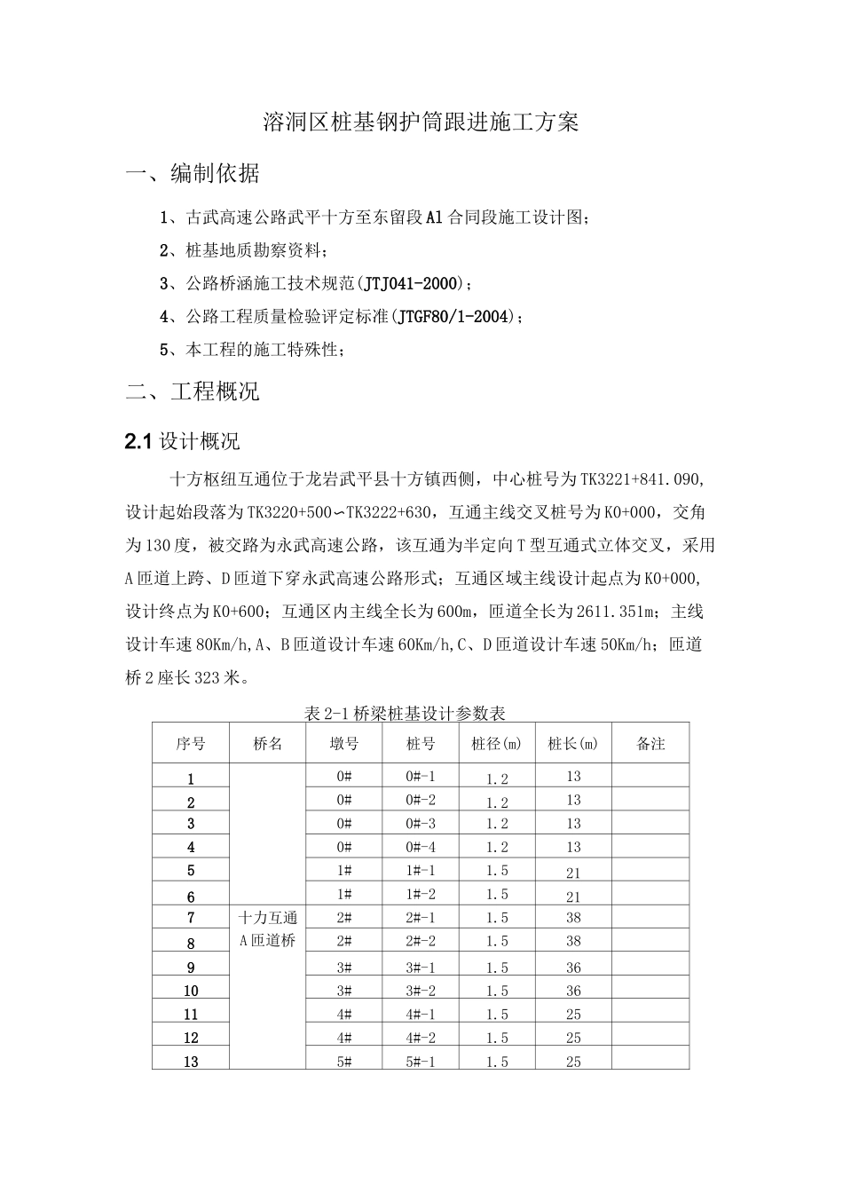 溶洞群桩基钢护筒跟进法施工方案_第1页