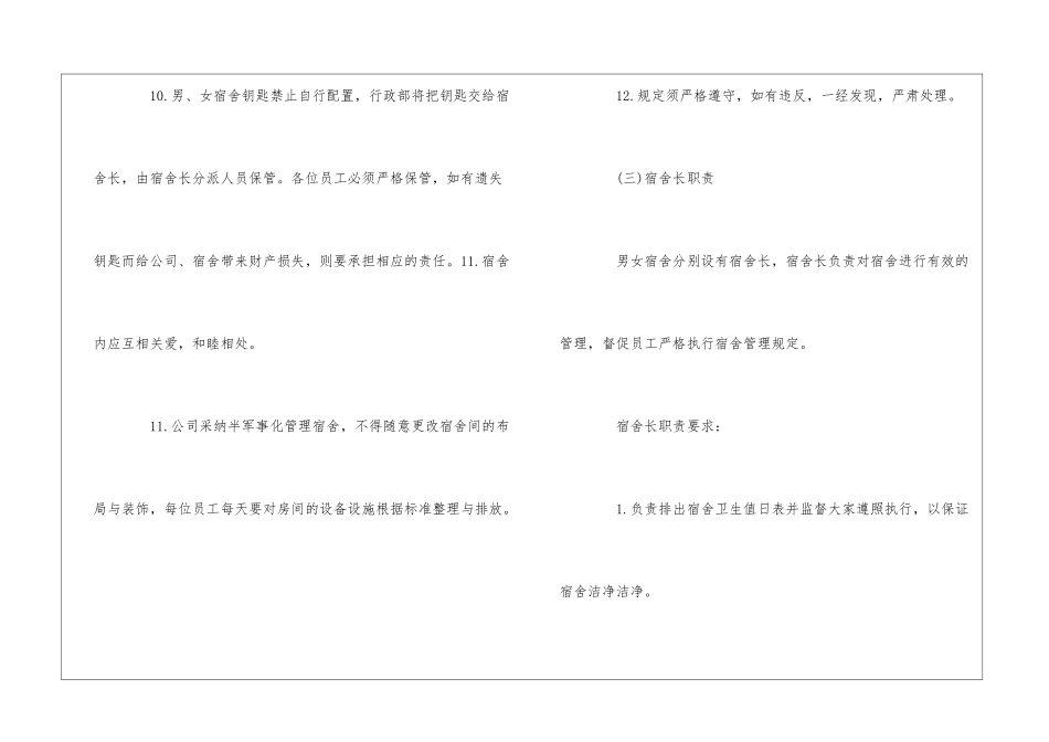 体育发展公司员工宿舍管理规定--_第3页