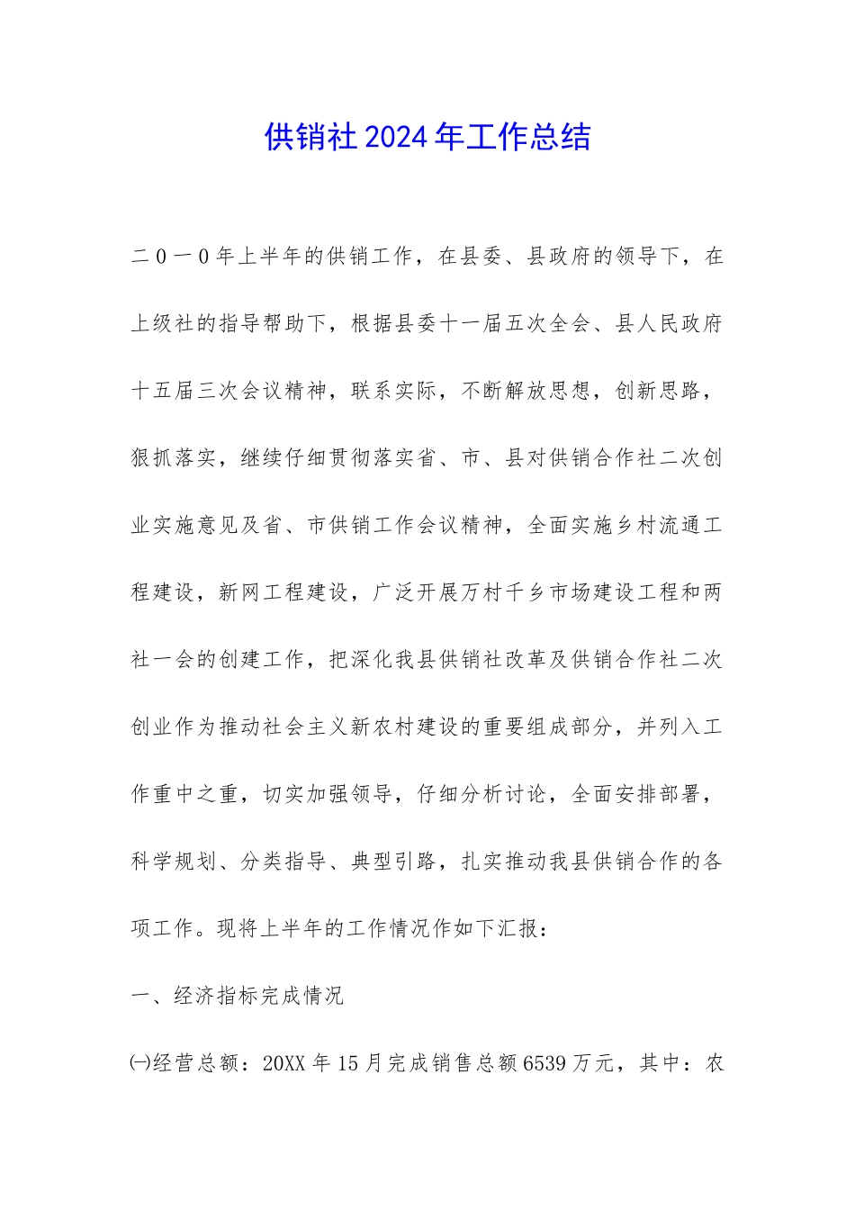 供销社2024年工作总结-_第1页