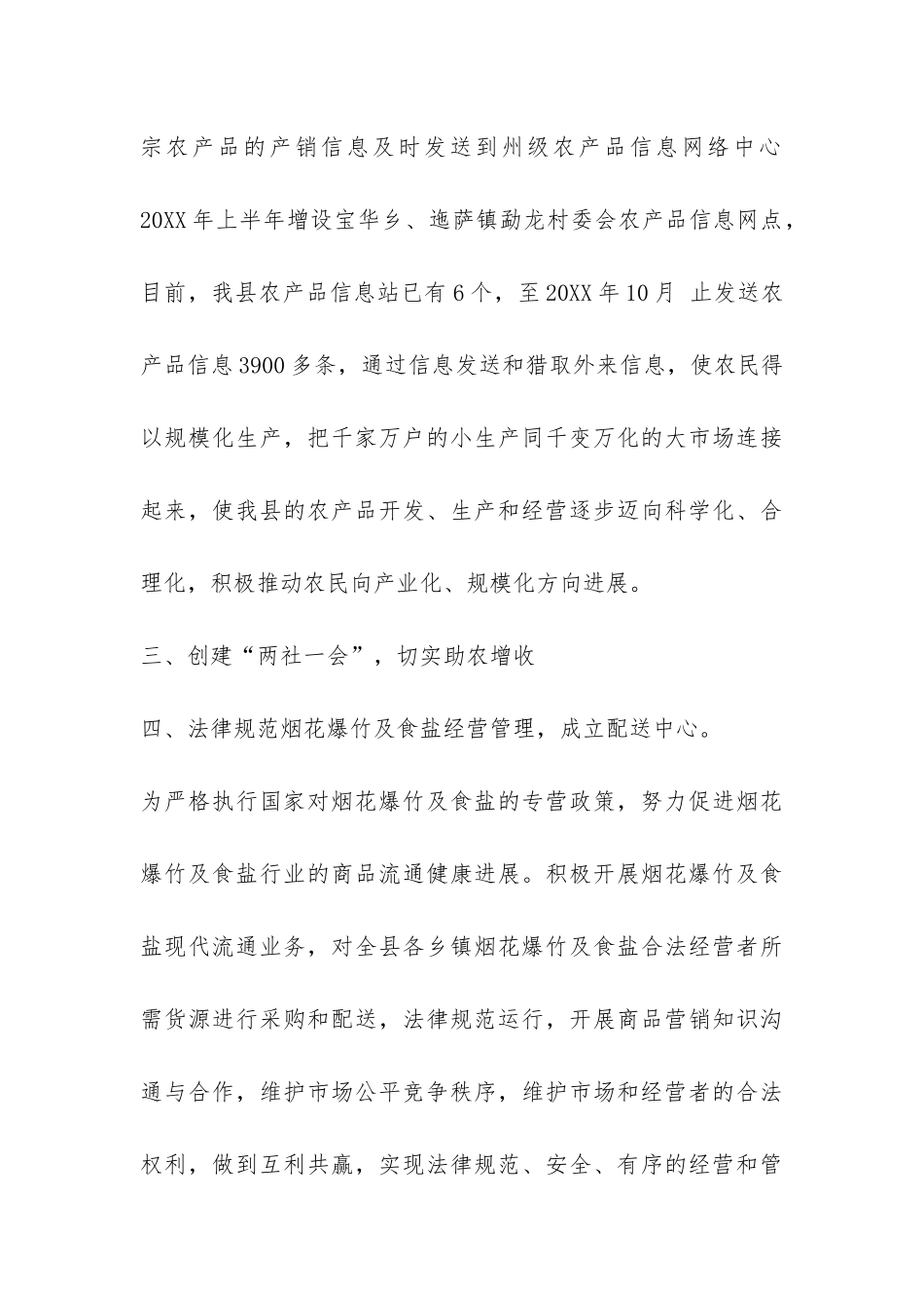 供销社2024年工作总结及2024年工作意见-_第3页