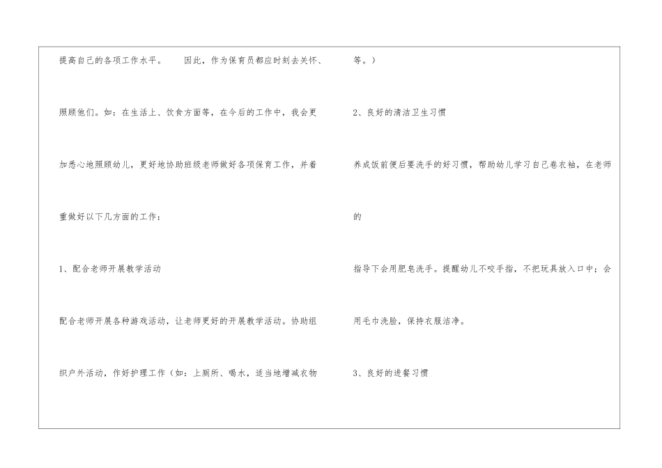 保育员培训总结_第2页