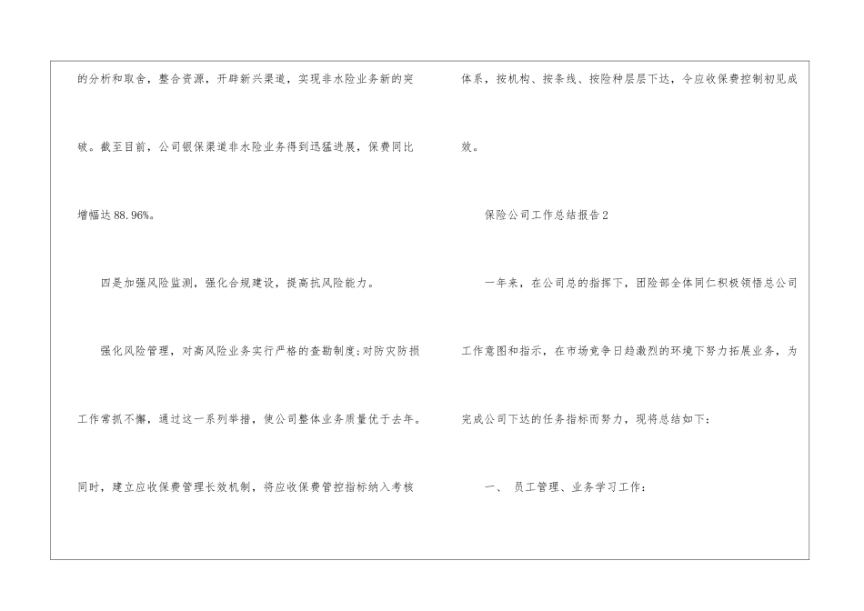 保险公司工作总结报告_第3页