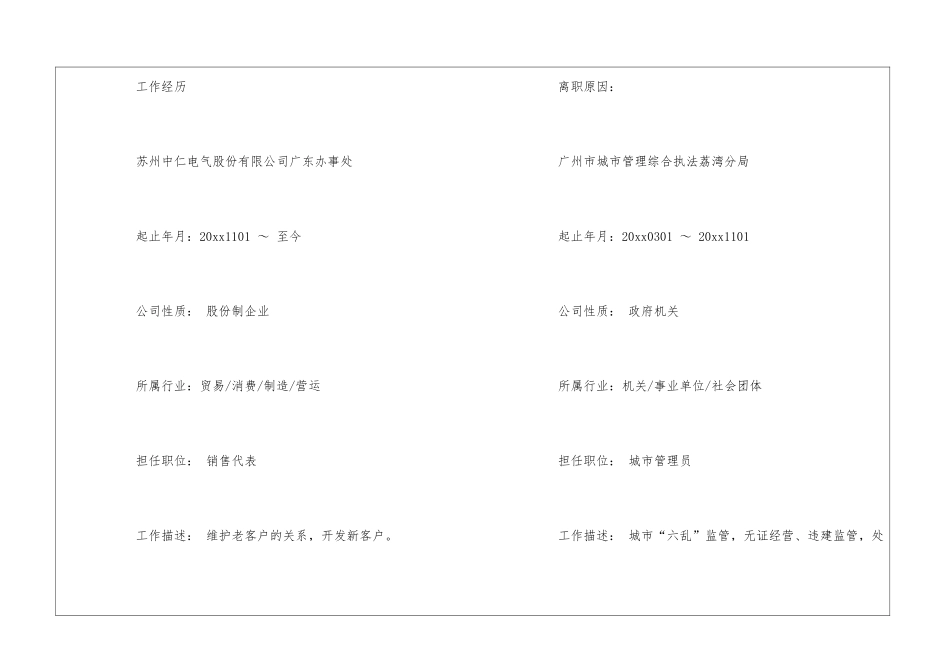 保险销售个人简历_第3页