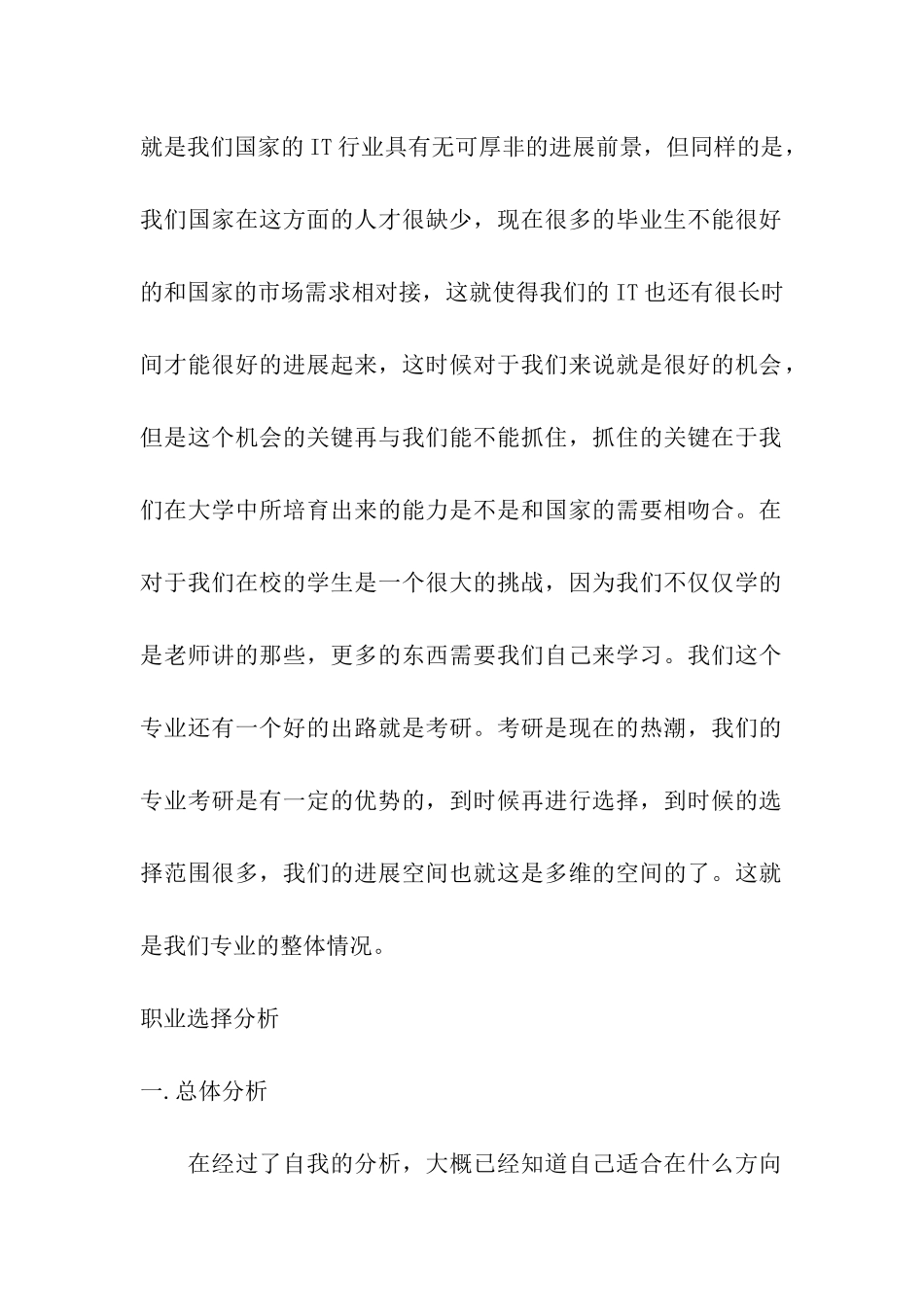 信息与工商管理专业大学生职业规划书_第2页