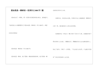 假如我是一棵树初一优秀作文800字7篇