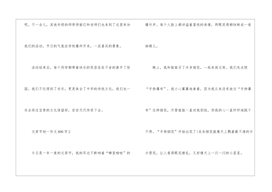 元宵节初一作文800字5篇_第3页