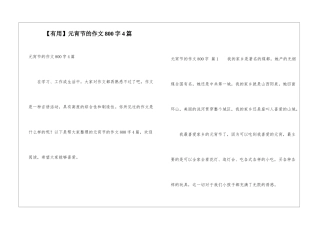 元宵节的作文800字4篇