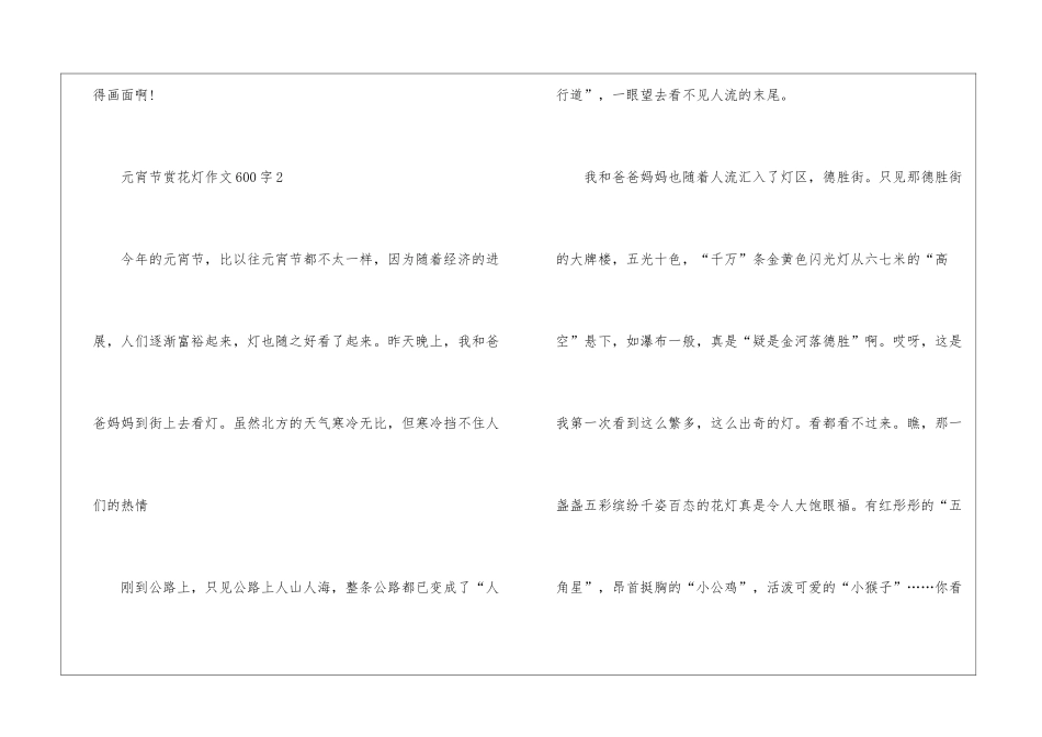 元宵节赏花灯作文600字5篇_第3页