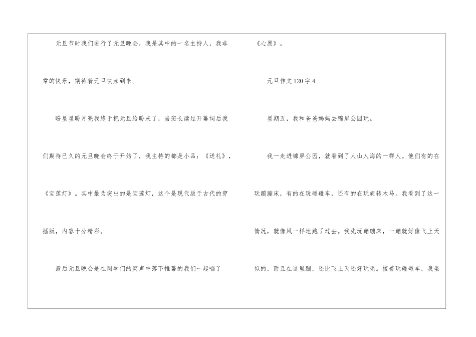 元旦作文120字12篇_第3页