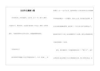 元旦作文最新5篇