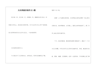 元旦班级庆祝作文5篇