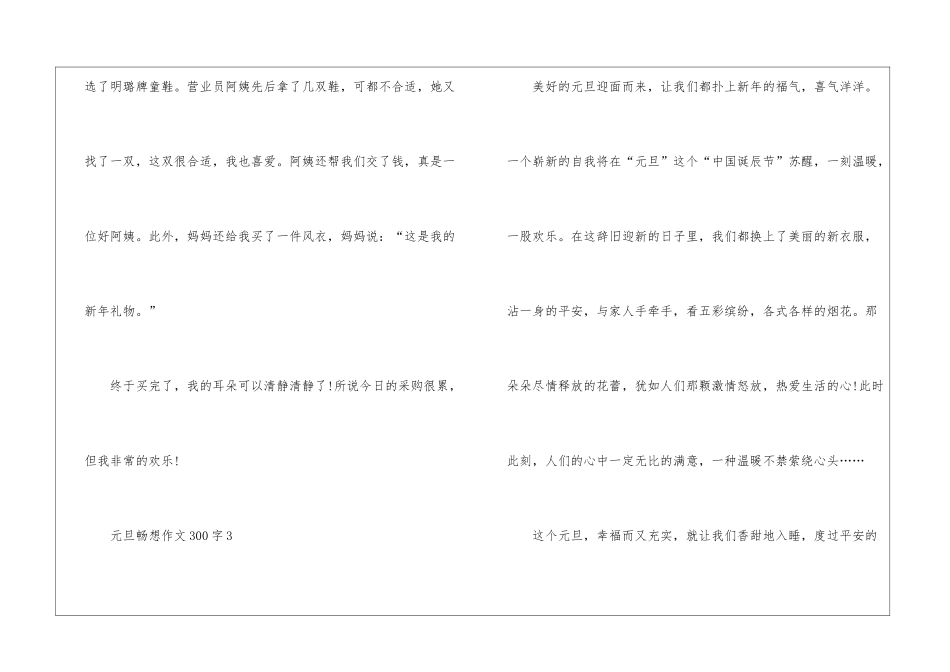 元旦畅想作文300字10篇_第3页
