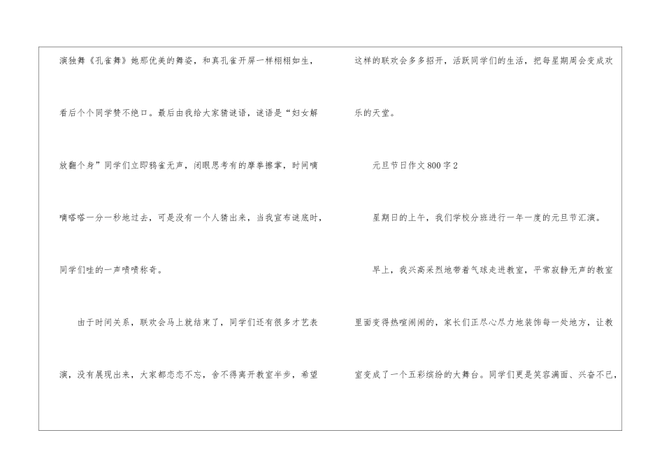 元旦节日作文800字5篇_第3页