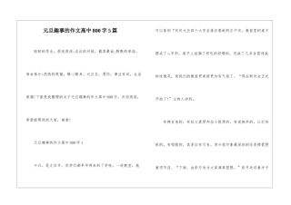 元旦趣事的作文高中800字5篇