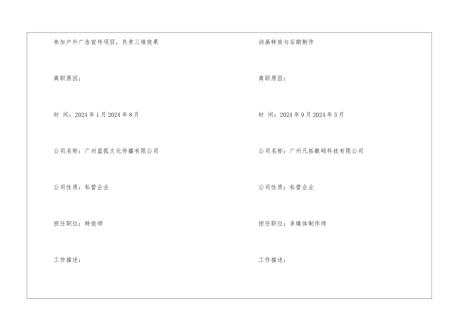 免费个人求职简历模板5篇_第3页