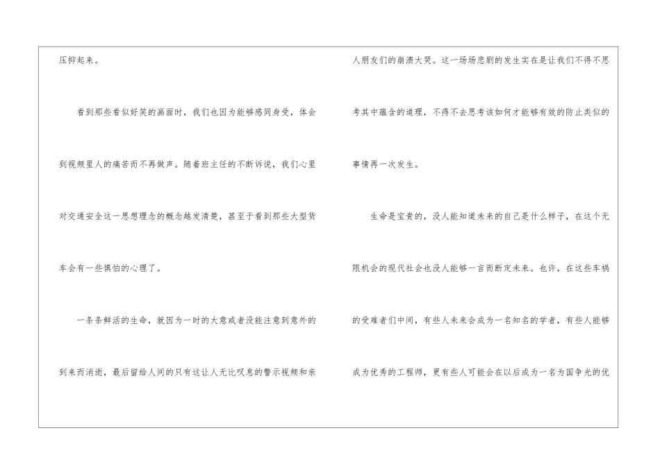 全国交通安全日宣传活动心得体会_第2页