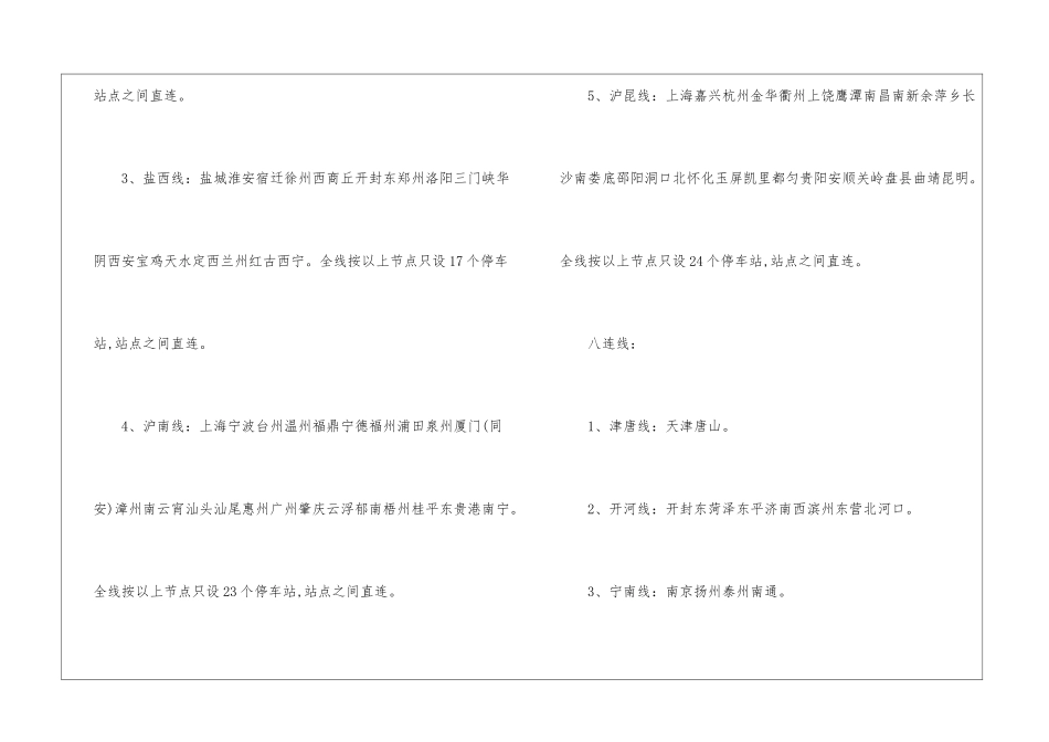 全国高铁基本线路图_第3页