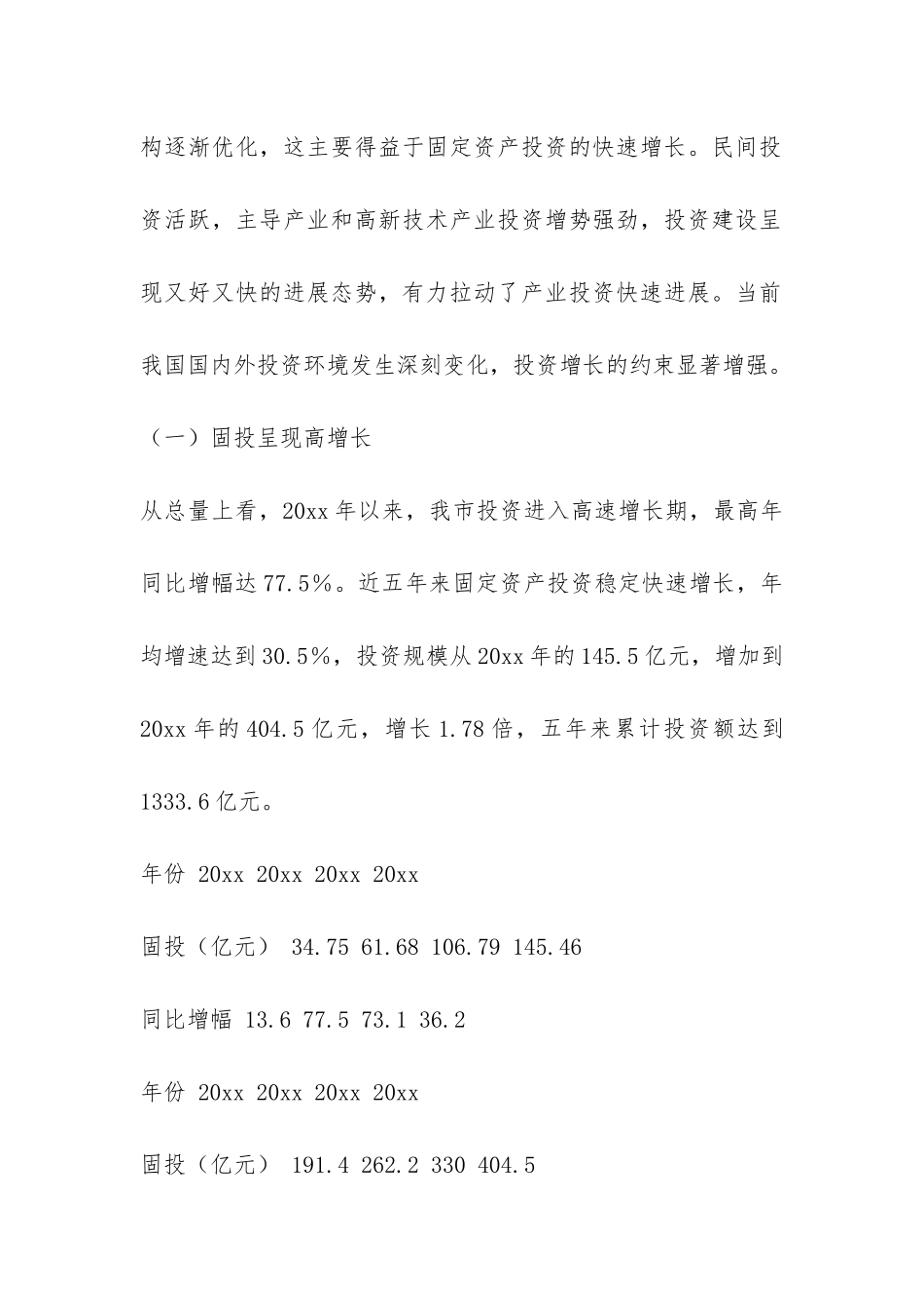 全市固定资产投资增长情况总结-_第2页