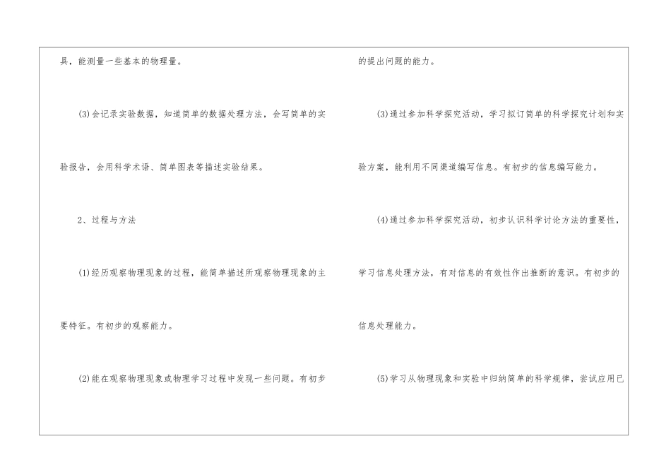 八年级上学期物理教学计划集锦9篇_第2页