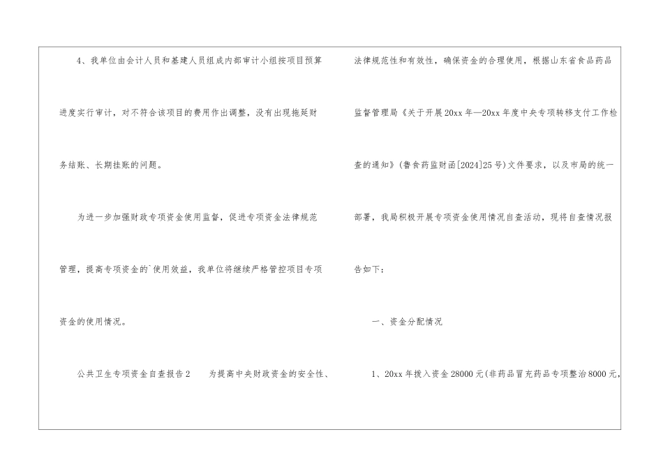 公共卫生专项资金自查报告_第3页