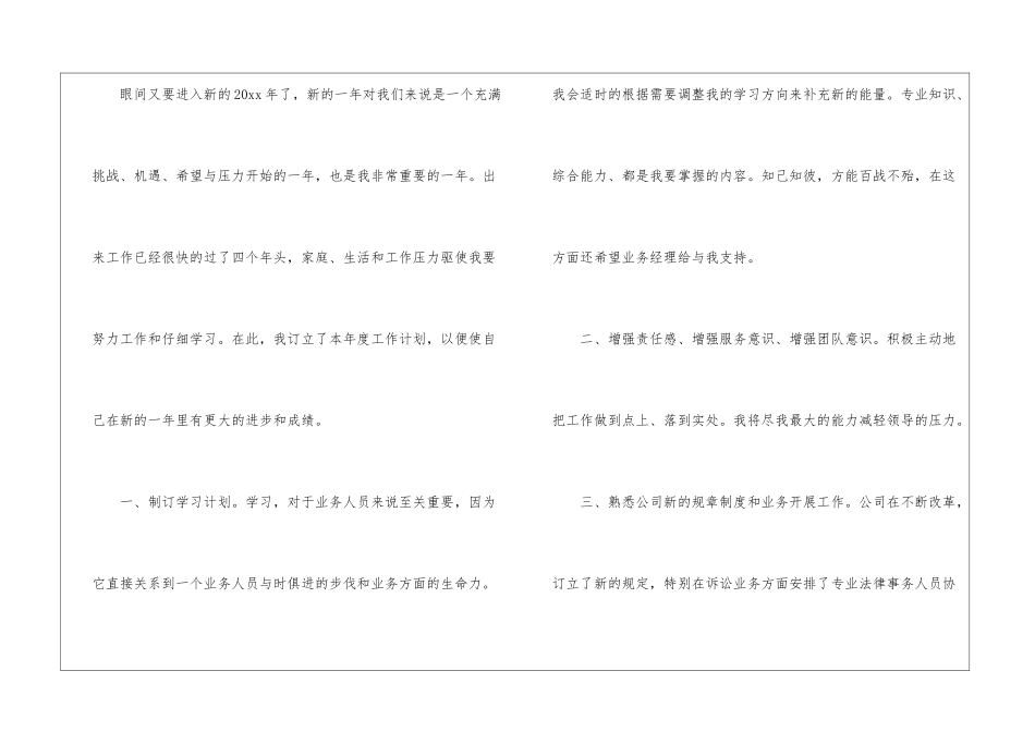 公司业务员新年工作计划_第2页