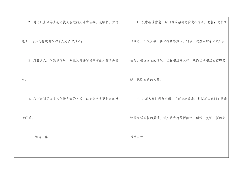 公司人事专员试用期工作总结_第3页