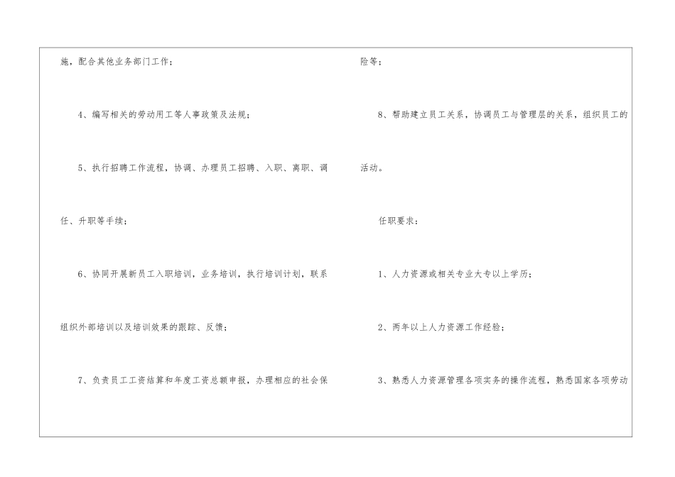 公司人事专员职责_第3页