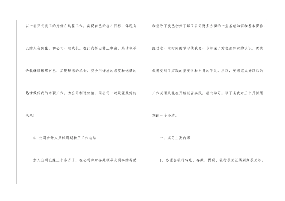 公司会计人员试用期转正工作总结_第3页
