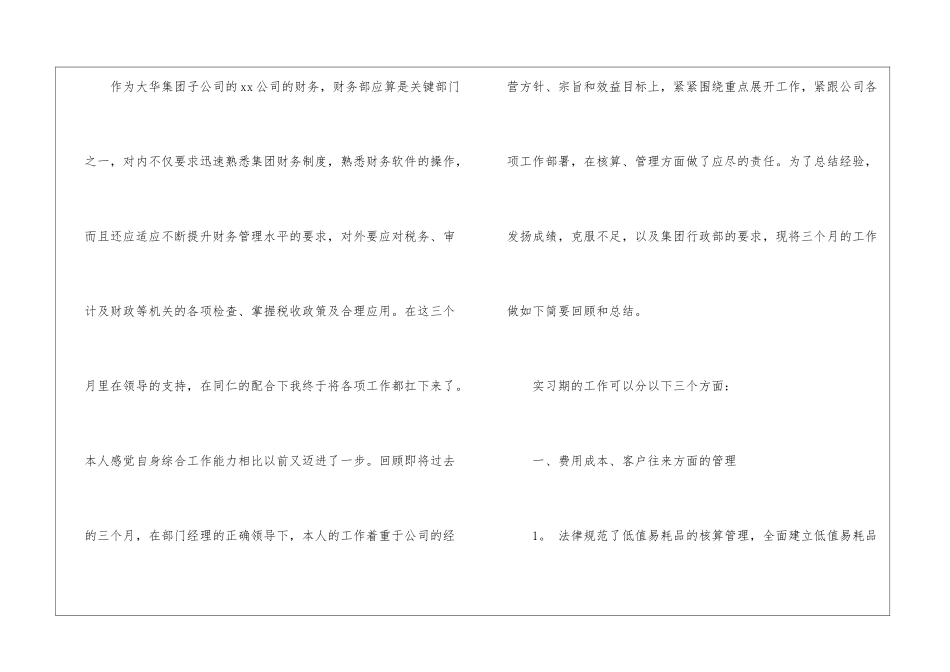 公司会计试用期工作总结_第2页
