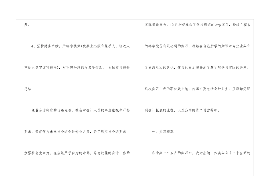 公司出纳实习报告_第3页