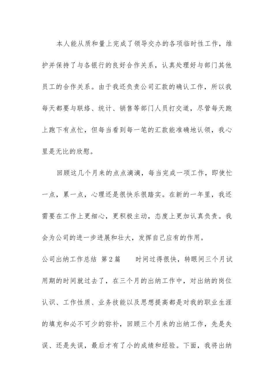 公司出纳工作总结(集锦15篇)_第3页