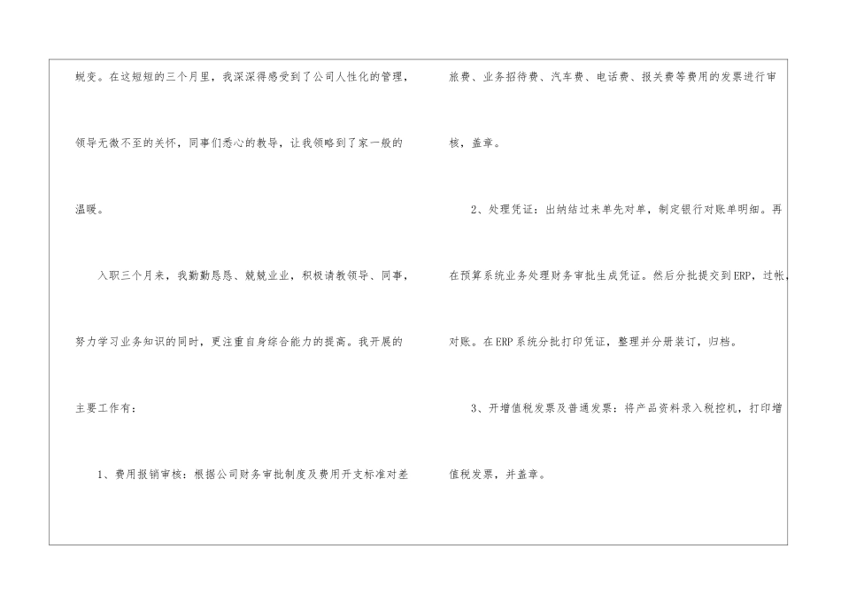 公司出纳转正申请书3篇_第2页