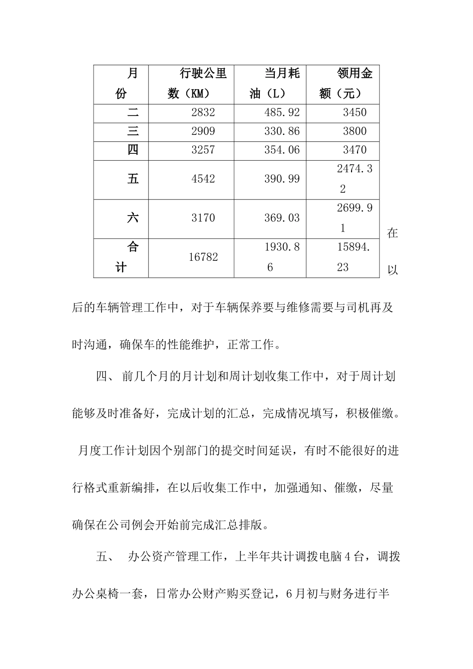 公司前台文员上半年工作总结_第3页