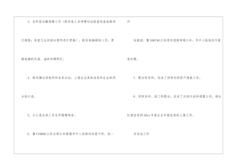 公司办公室个人近期工作总结_第2页