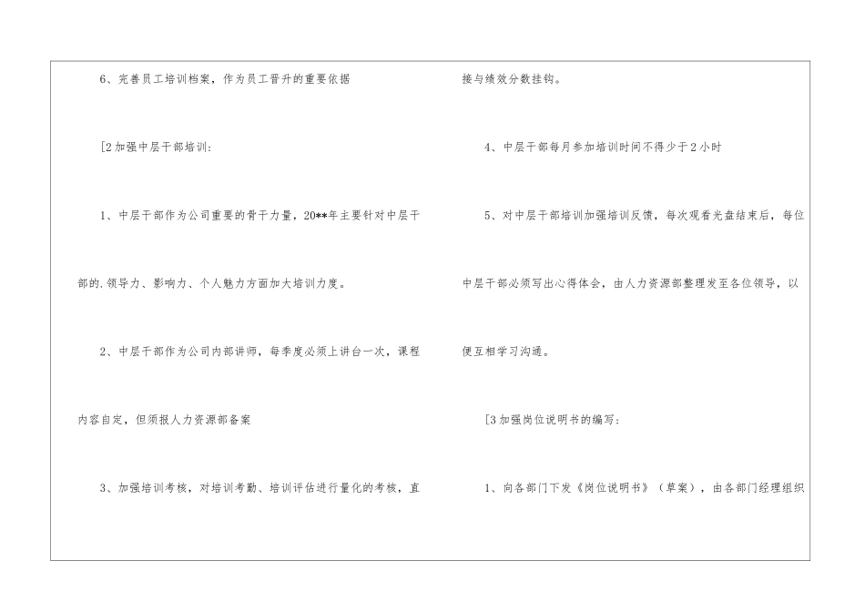 公司各部门培训年度工作计划_第2页