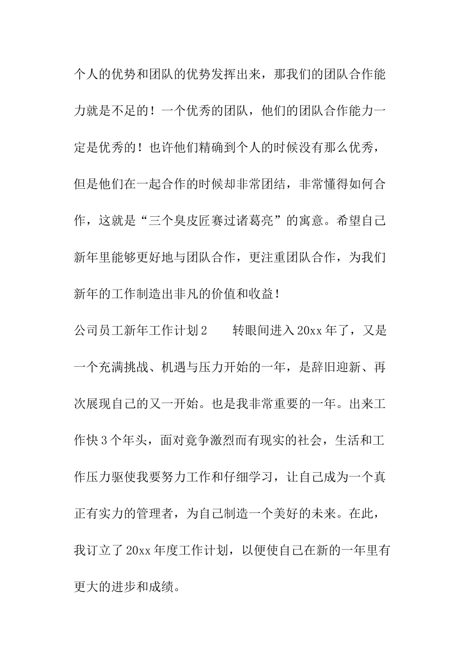 公司员工新年工作计划_第3页