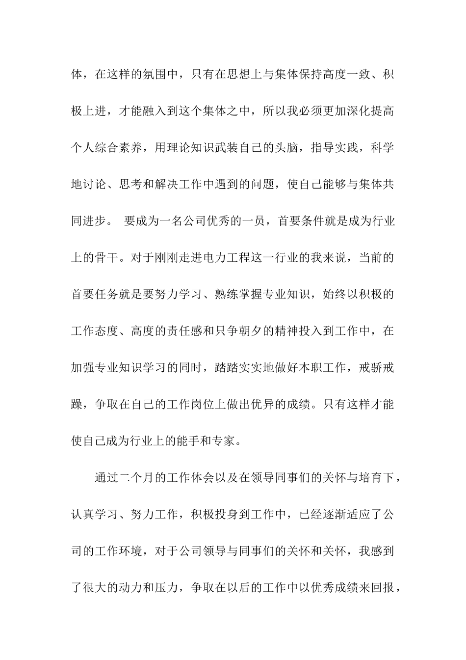 公司员工试用期自我工作总结_第2页