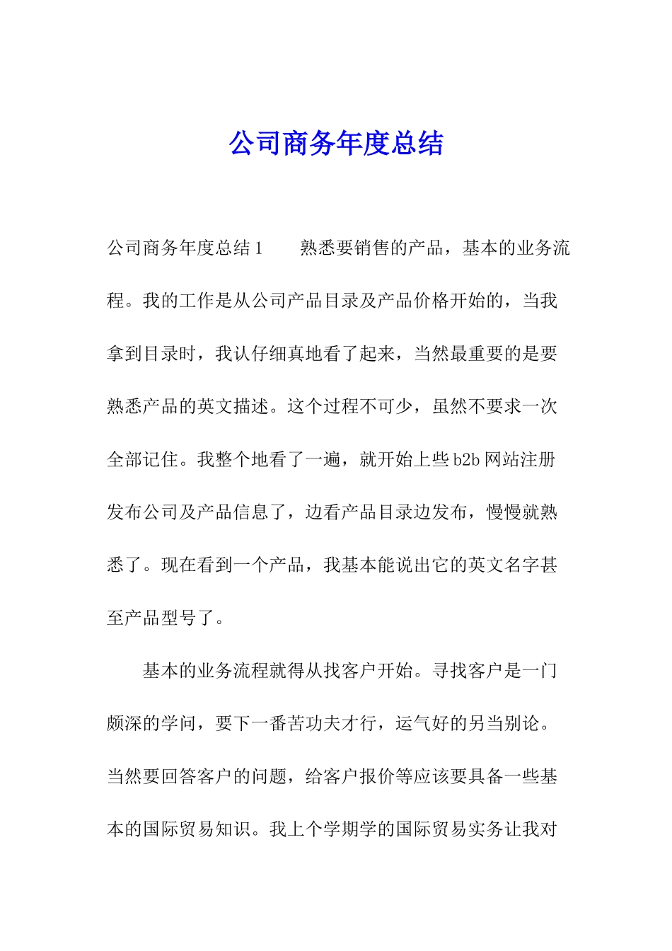 公司商务年度总结_第1页