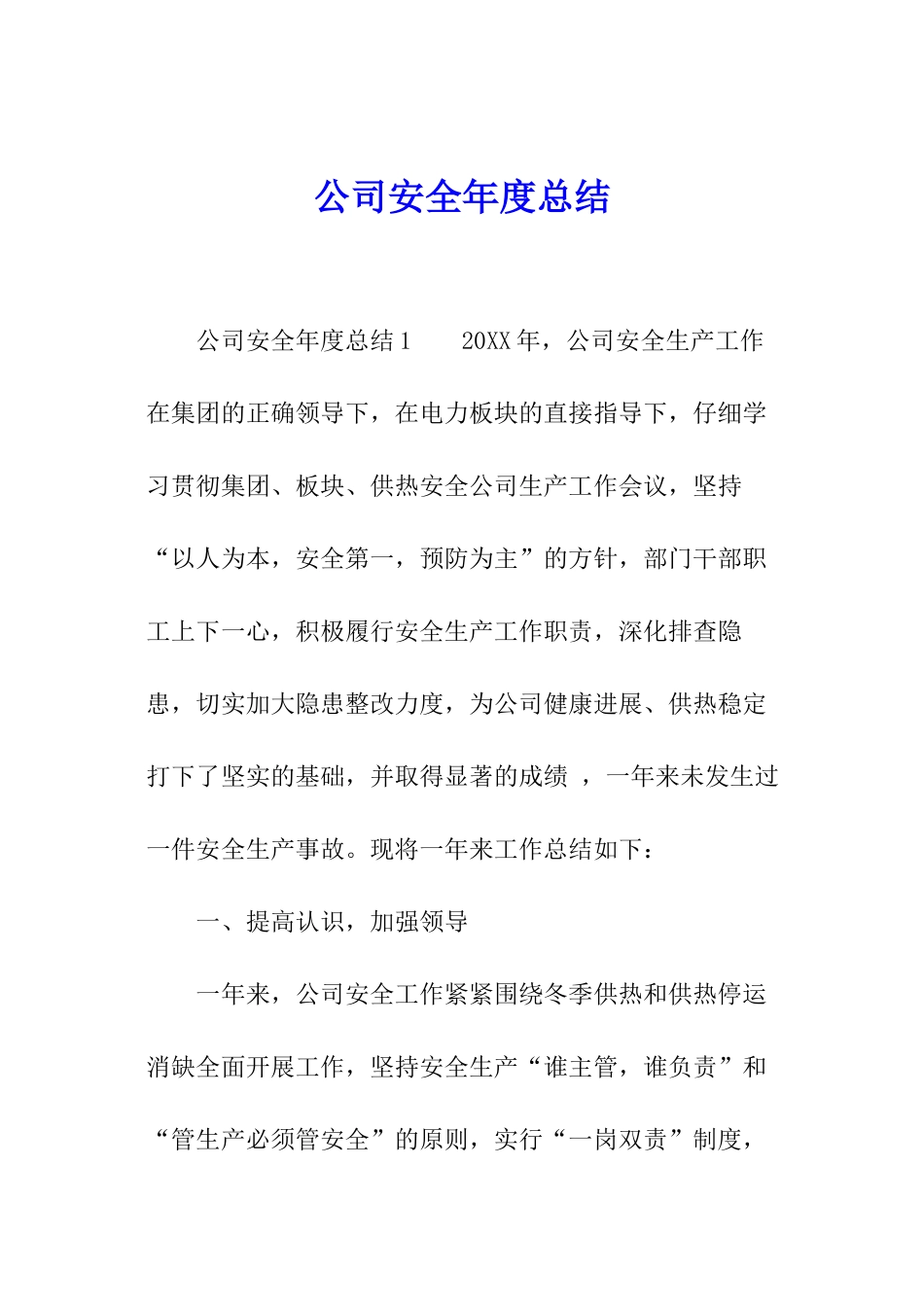 公司安全年度总结_第1页
