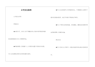 公司安全条例--