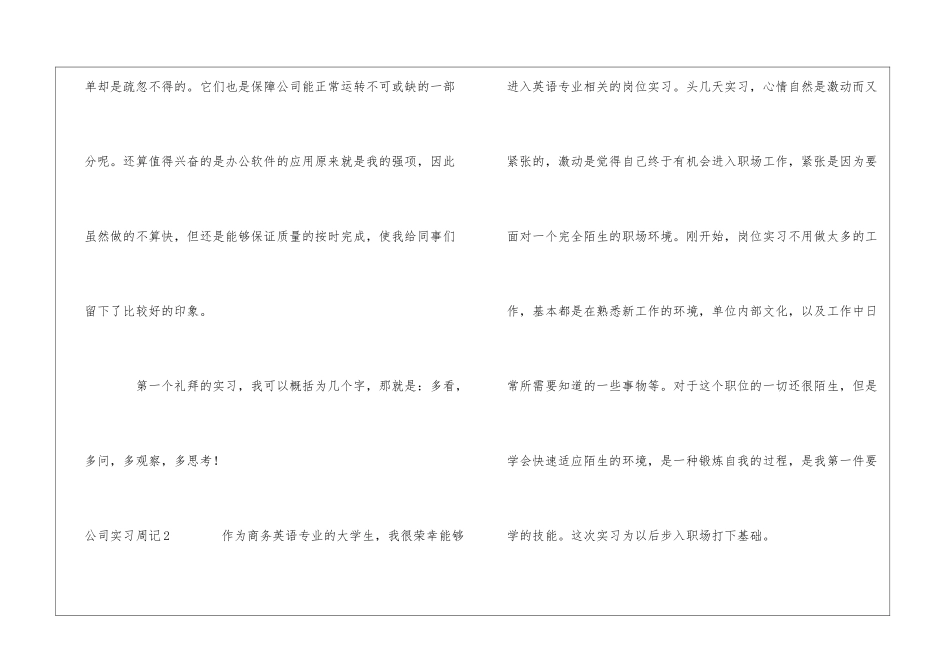 公司实习周记21篇_第2页