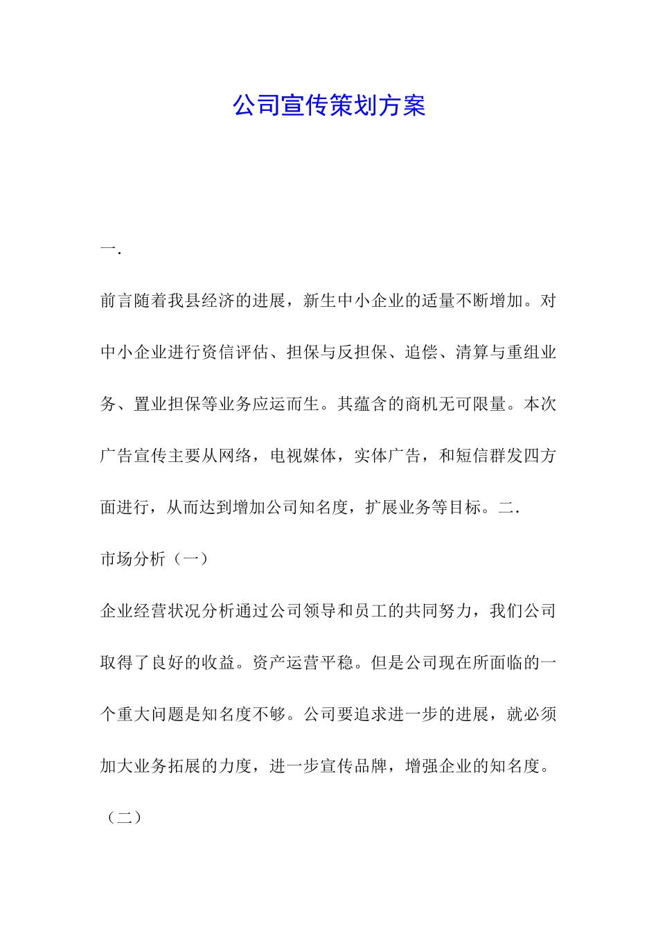 公司宣传策划方案_第1页