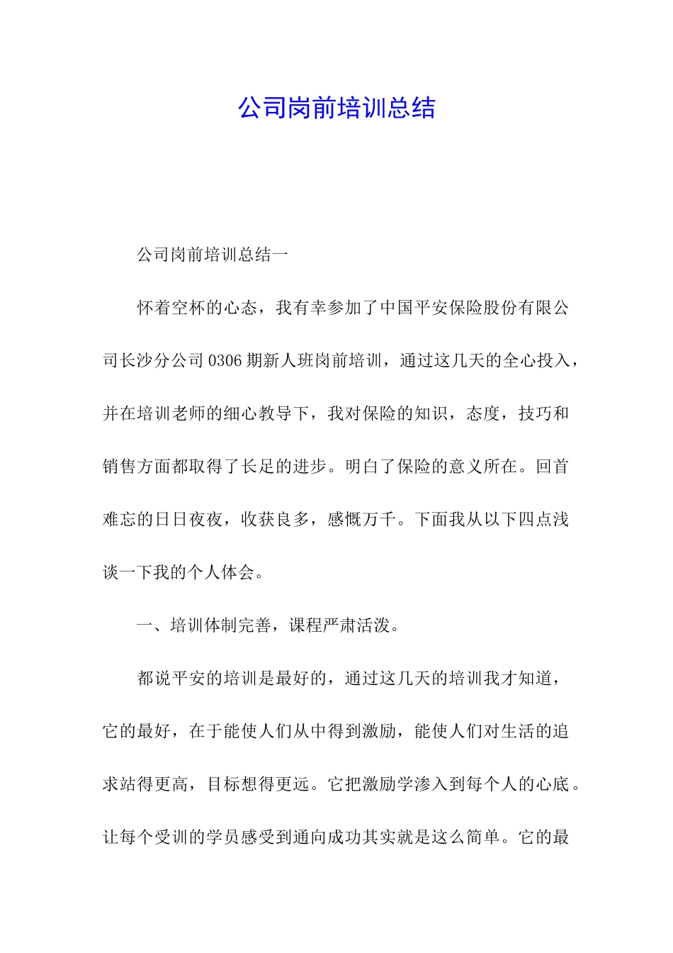 公司岗前培训总结_第1页