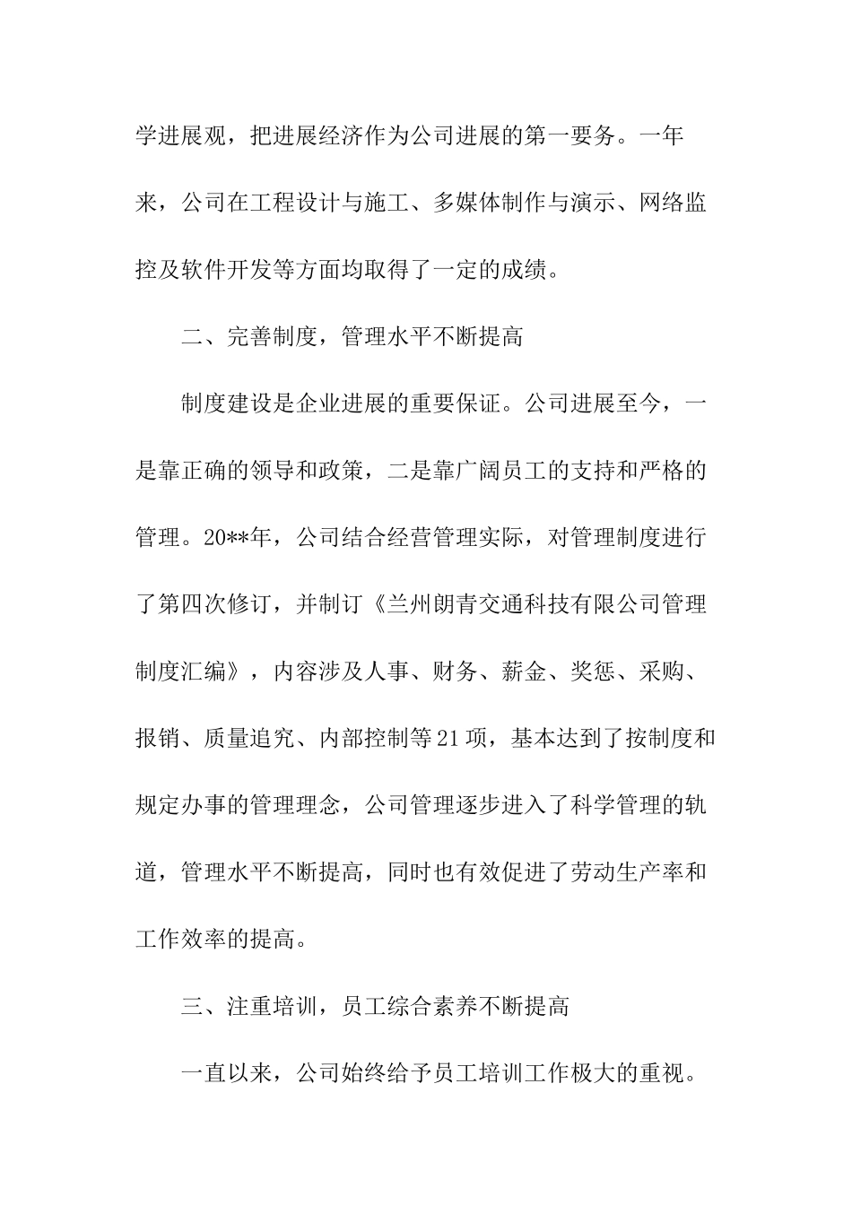 公司总经理工作总结_第2页